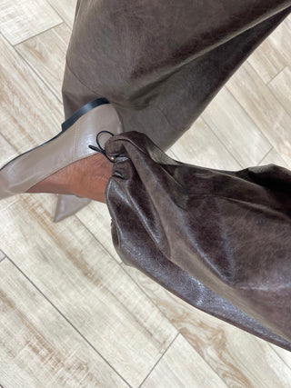 Pantalone in ecopelle