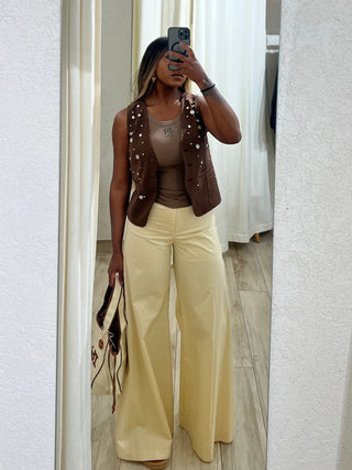Gilet con applicazioni