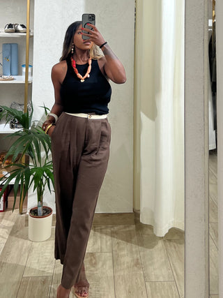 Pantalone lino bend