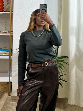 Pantalone in ecopelle