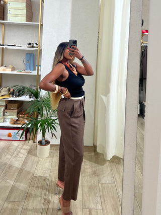 Pantalone lino bend
