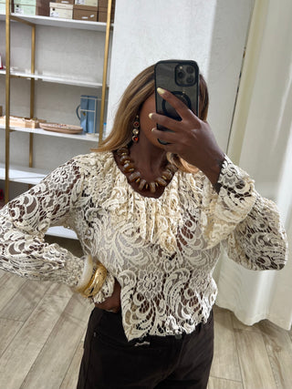 Camicia  boho in pizzo - le streghe