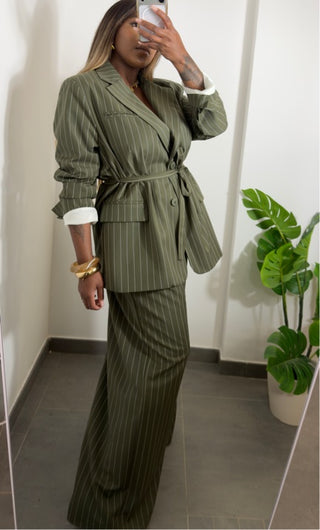 Giacca gessata art-3489L