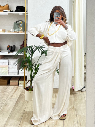 Pantalone con drappeggio