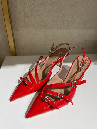 Divine follie slingback vernice rossa - Closet abbigliamento