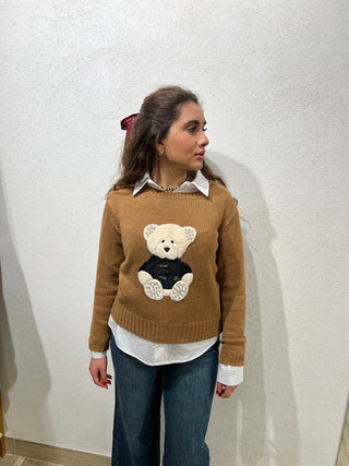 🧸 Pull teddy con strass Brend - Closet abbigliamento