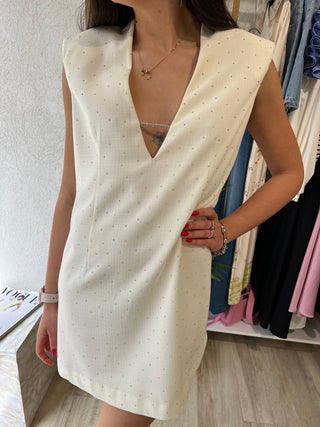 Rame abito - Vestito bianco in strass - Closet abbigliamento